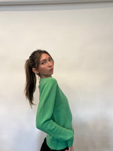 Light Crew Sweater- Fresh Green