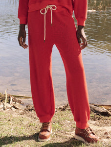 The Lantern Pant- Hot Red Overdyed Stripe