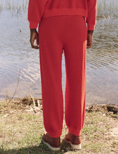 The Lantern Pant- Hot Red Overdyed Stripe