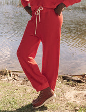 The Lantern Pant- Hot Red Overdyed Stripe