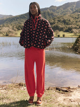 The Lantern Pant- Hot Red Overdyed Stripe