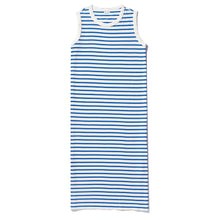 The Tank Dress- White/Royal Blue