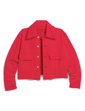 Rowan Button Up Jacket- Holly Red