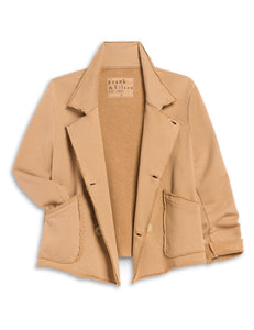 Cropped Sweatshirt Peacoat- Camel