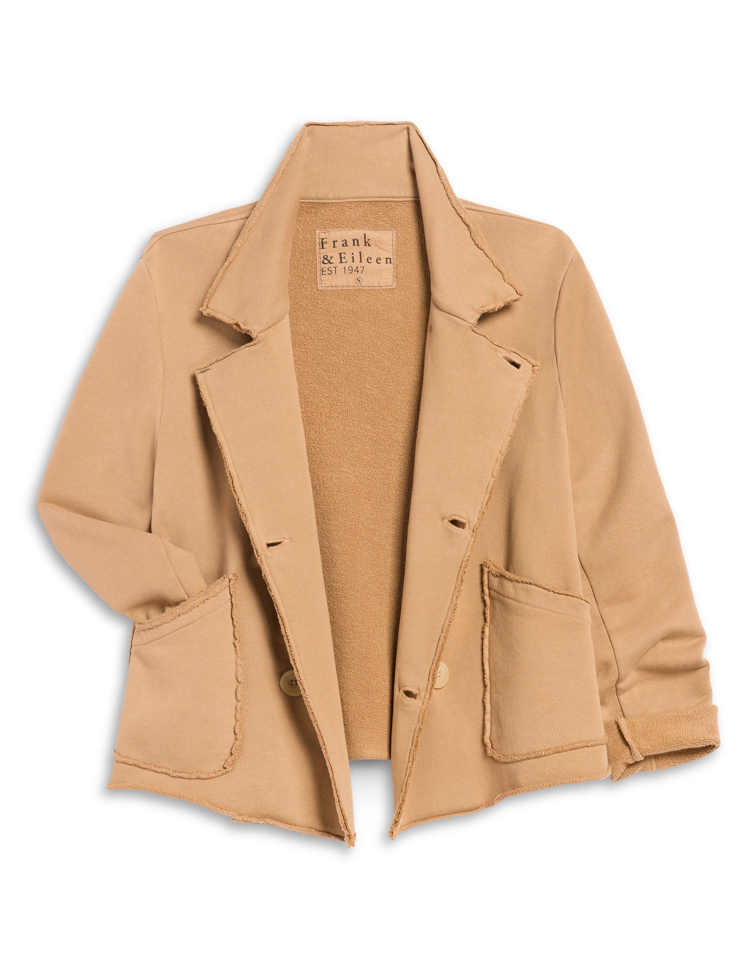Cropped Sweatshirt Peacoat- Camel