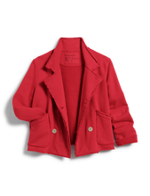 Mini Belfast Crop Peacoat- Crimson