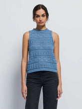 Lina Pointelle Top- Faded Denim