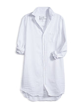 Mary Shirtdress- White Tattered Denim