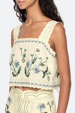 Audra Embroidery Tank Top- Butter