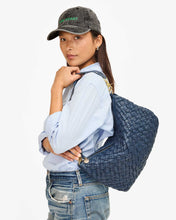 Denim Baseball Hat- Faded Black w/ Mint Embroidered Bon Vivant