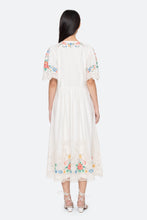 Astrid Embroidery Short Sleeve Midi Dress- Multi