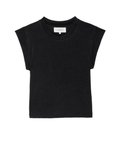 The Peak Shoulder Tee- Almost Black