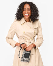 Poche- Black & Cream Woven Checker