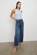 Racer Tank- Chambray Blue Stripe