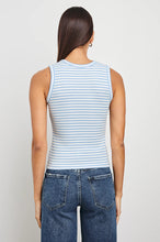 Racer Tank- Chambray Blue Stripe