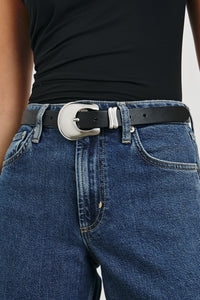 Rodeo Belt- Black Silver