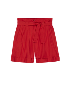 The Pleated Trouser Short- Hot Red