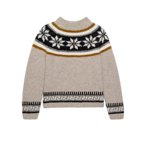 The Snowflake Fairisle Pullover- Oat
