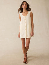 Linen Denim Malibu Mini Dress- Whitecliff Wash