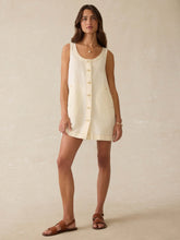 Linen Denim Malibu Mini Dress- Whitecliff Wash