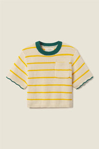 Jules Sweater T-Shirt- Yellow Stripe