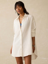 Dune Cotton Gauze Haze Shirtdress- White
