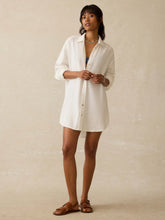 Dune Cotton Gauze Haze Shirtdress- White