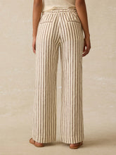 Sun Strider Linen Pant- Cocoa Grove Stripe