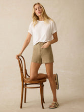 Stretch Terry Patch Pocket Short- Desert Khaki
