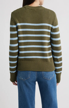 Alise Sweater- Olive Sky Stripe
