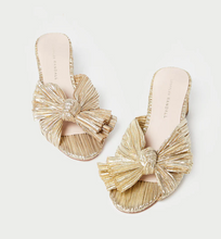 Emilia Pleated Knot Mule- Gold