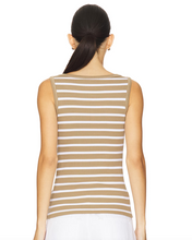 Bella Tank- Sand/White