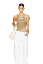 Bella Tank- Sand/White