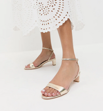 Alice Simple  Mid- Heel Sandal- Champagne