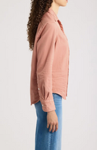 Eileen Relaxed Button-Up Shirt- Adobe