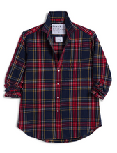 Eileen Relaxed Button Up- Big Navy Red Green Plaid