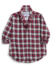 Eileen Relaxed Button Up- Red and Cream Plaid
