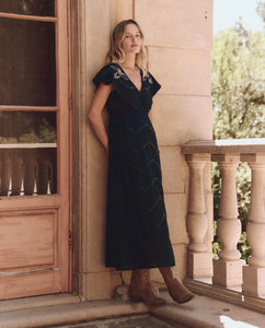 The Beaded Partridge Dress- Black