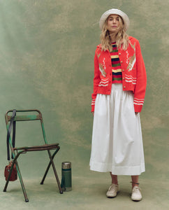 The Bass Cardigan- Hot Red