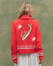 The Bass Cardigan- Hot Red