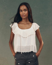 The Westport Top w/ Honeycomb Eyelet- White