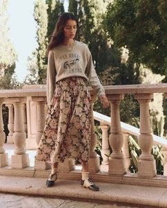 The Canary Skirt- Vintage Rose Print