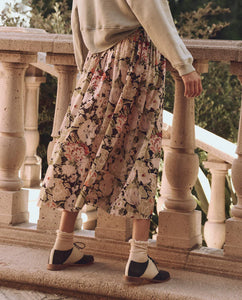 The Canary Skirt- Vintage Rose Print