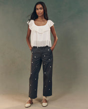 The Westport Top w/ Honeycomb Eyelet- White