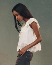 The Westport Top w/ Honeycomb Eyelet- White