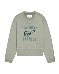 The League Sweatshirt w/ Bucking Bronco Graphic- Smoke Green