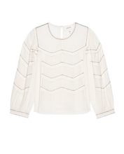 The Beaded Chevron Top- Cream