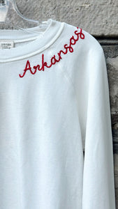 Arkansas Sweatshirt- White