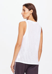 Muse Wales Knit Tank Top- White