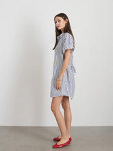 Julia Shirt Dress- Off White Stripe